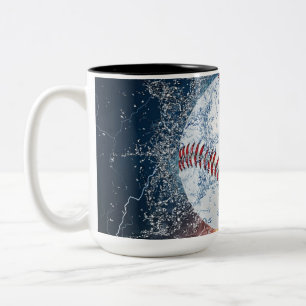 Baseball ball Two-Tone coffee mug