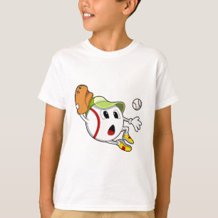 Baseball ball with Baseball glove & Cap T-Shirt