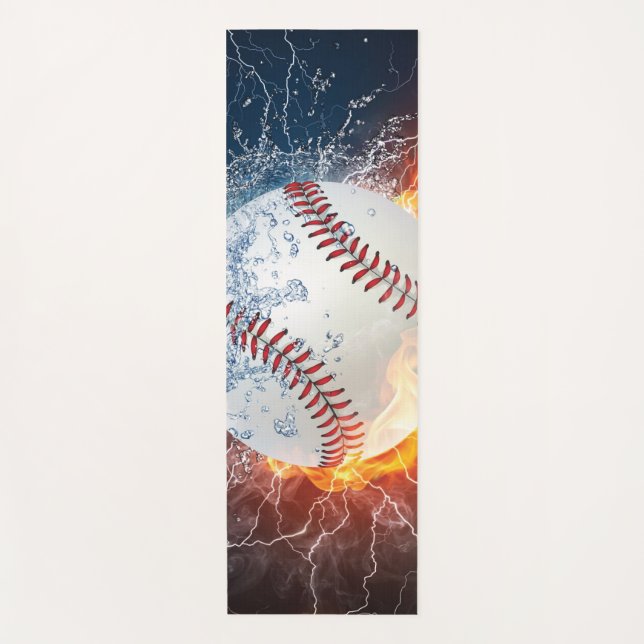 Baseball ball yoga mat (Front)