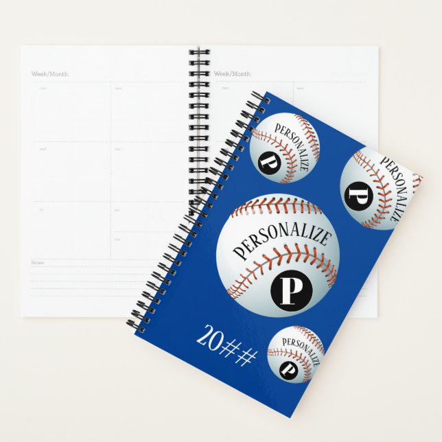 Baseball Baller Monogram Custom Multi Planner (Display)