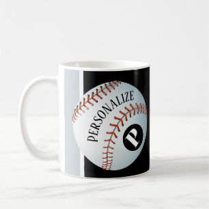 Baseball Baller Monogram Custom Name Coffee Mug