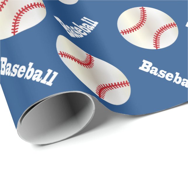 Baseball Balls | DIY Background Colour Wrapping Paper (Roll Corner)
