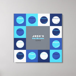 BASEBALL Bar Bat Mitzvah Sign In Memory Board