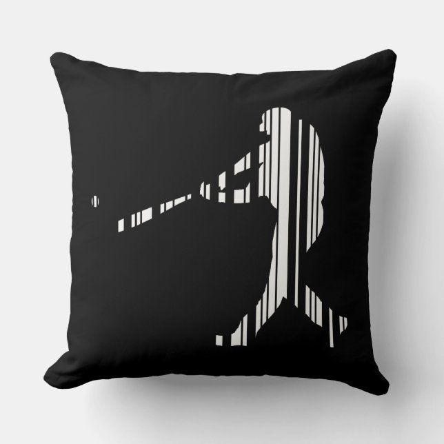 BASEBALL BAR CODE Sports Player Pattern Design Cushion (Front)
