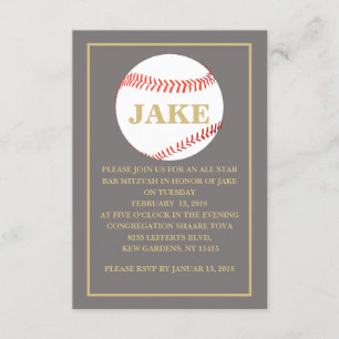 Baseball Bar Mitzvah Invitation, Bar Mitzvah Invitation