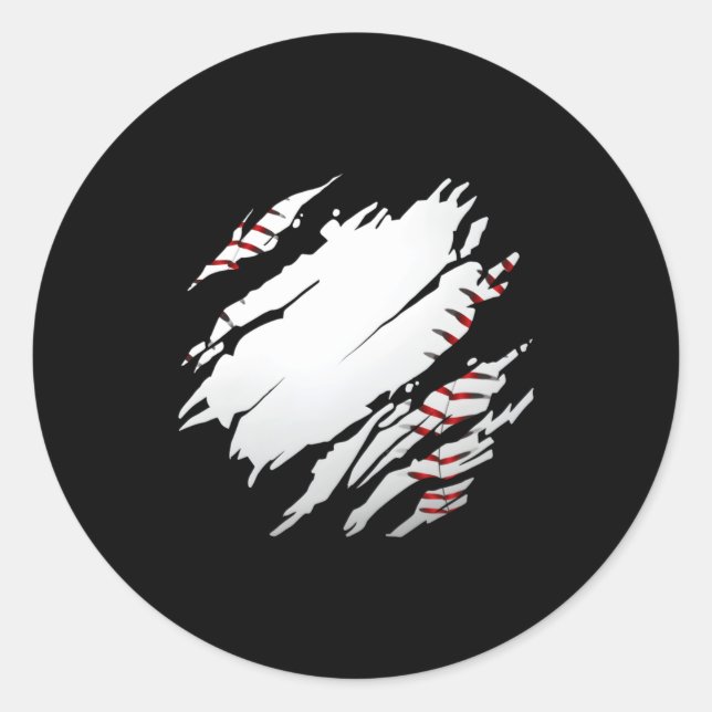 Baseball Baseball Classic Round Sticker (Front)