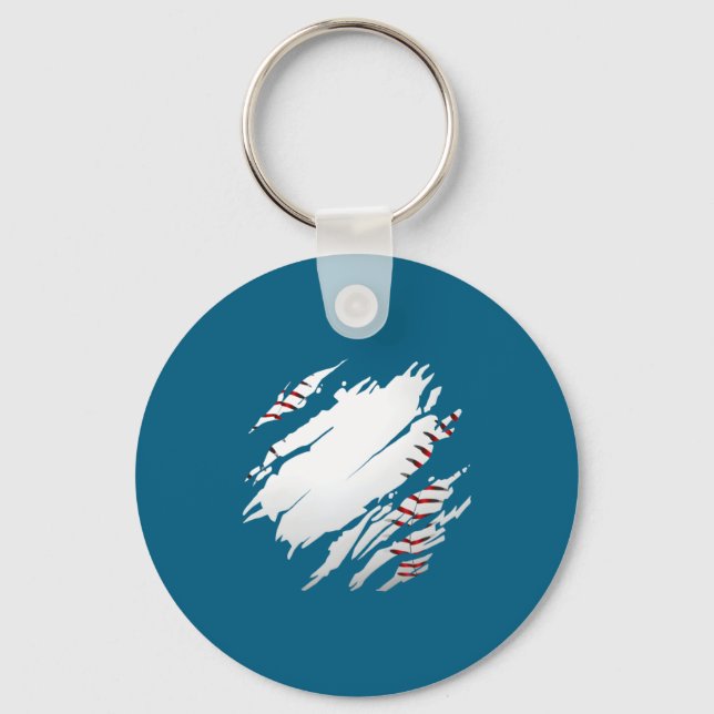 Baseball Baseball Design Key Ring (Front)