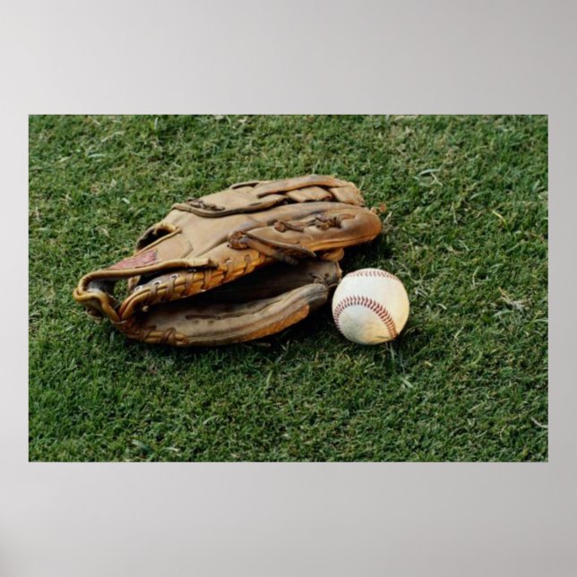 Baseball & Baseball Glove Poster (Front)