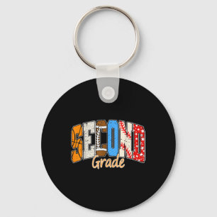 Baseball Basketball Football Back To School Second Key Ring