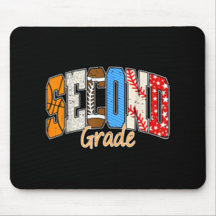 Baseball Basketball Football Back To School Second Mouse Pad