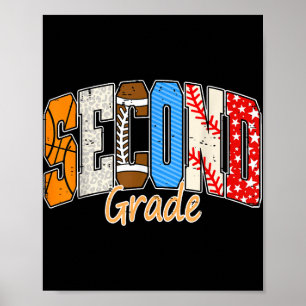 Baseball Basketball Football Back To School Second Poster