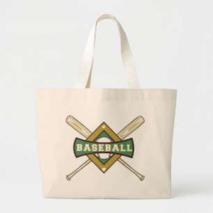 Baseball Bat, Diamond and Ball Tote Bags