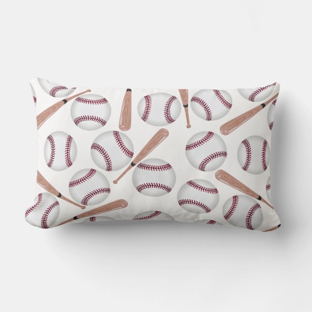 Baseball bat pattern lumbar cushion (Front)