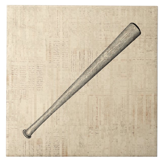 Baseball Bat Sports Art Design Ceramic Tile (Front)