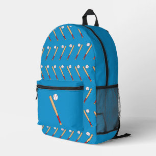 Baseball Bat with Ball Pattern Printed Backpack