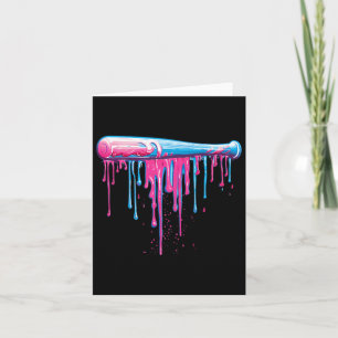 Baseball Bat With Sprinkles Drip For Men Boys  Card