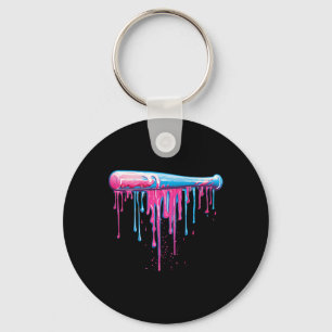Baseball Bat With Sprinkles Drip For Men Boys  Key Ring
