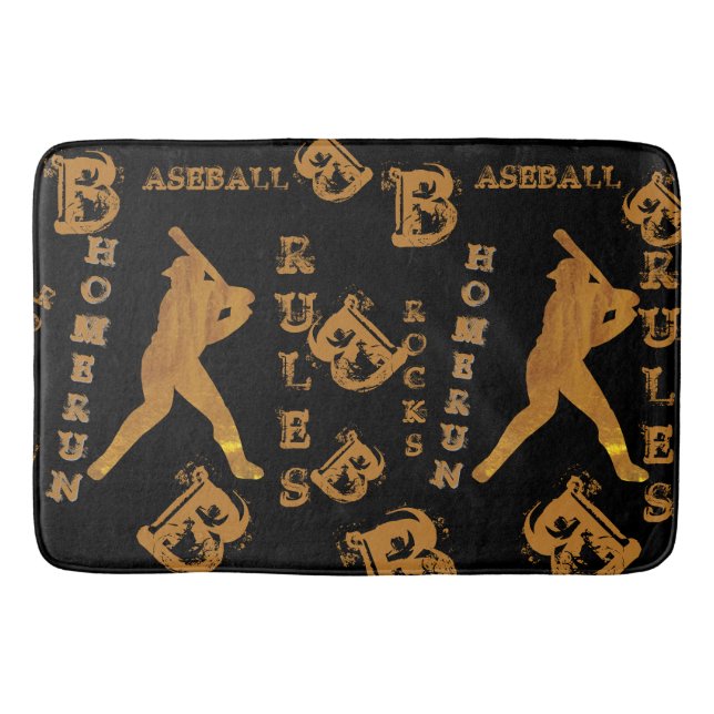 Baseball Bath Mat (Front)