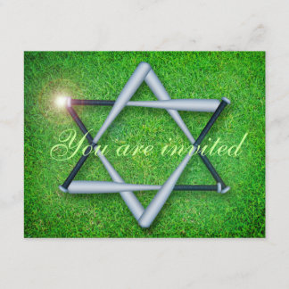 Baseball bats Bar/Bat Mitzvah invitation
