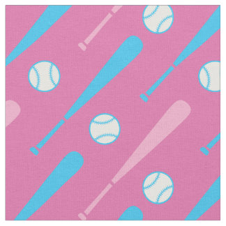 Baseball bats pink and pastel blue fabric