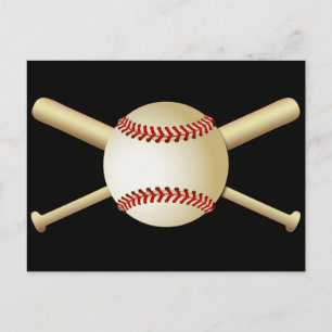 BASEBALL & BATS POSTCARD