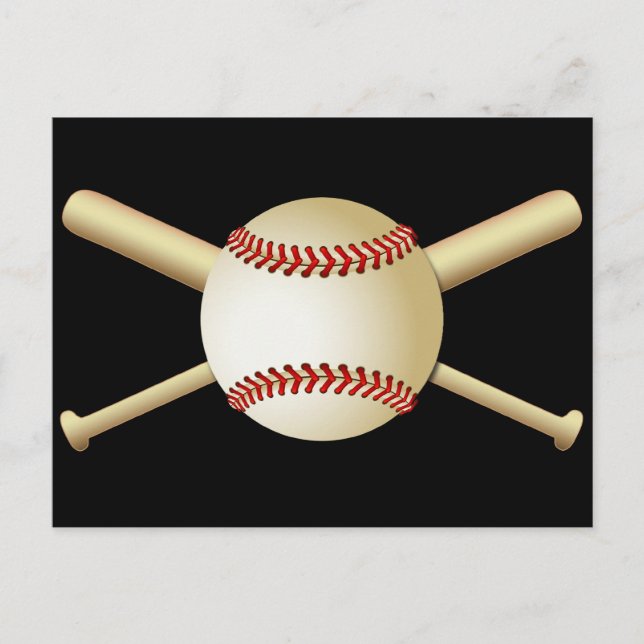 BASEBALL & BATS POSTCARD (Front)