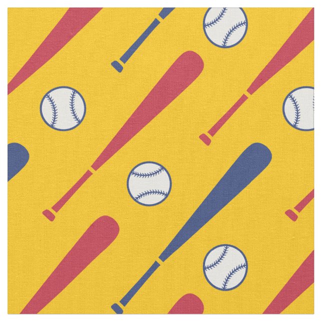 Baseball bats red and navy blue fabric (Close Up)