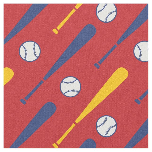 Baseball bats red, yellow and blue fabric (Close Up)
