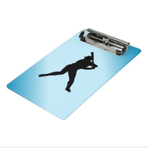 Baseball Batter Blue Sports Mini Clipboard