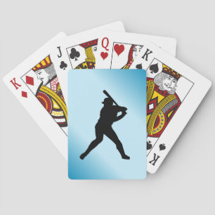 Baseball Batter Blue Sports Playing Cards