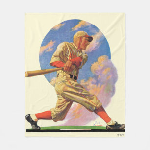 Baseball Batter Fleece Blanket