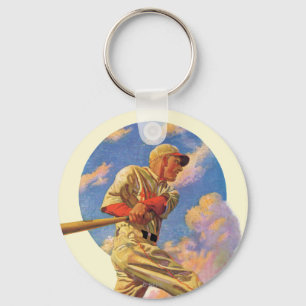 Baseball Batter Key Ring