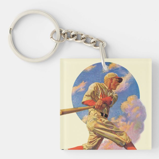 Baseball Batter Key Ring (Front)