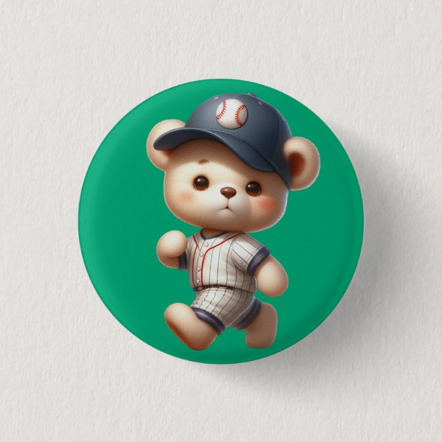 Baseball Bears 1 3 Cm Round Badge (Front)