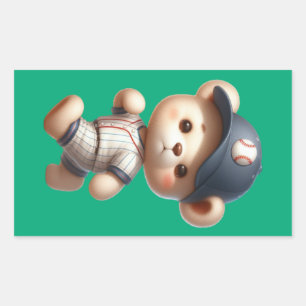 Baseball bears 1 rectangular sticker