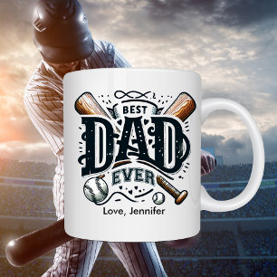 Baseball Best Dad Father's Day Personalised    Coffee Mug