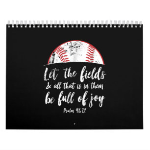 Baseball Bible Verse Cute Christian Psalm 96 Calendar