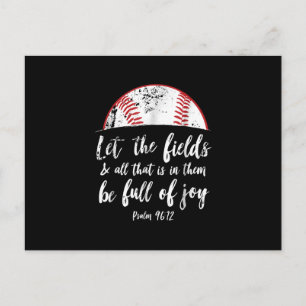 Baseball Bible Verse  Cute Christian Psalm 96 Postcard