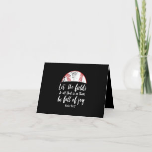 Baseball Bible Verse  Cute Christian Psalm 96 Thank You Card
