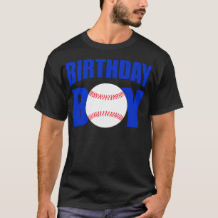 Baseball Birthday Boy Blue Baseball Player Birthda T-Shirt