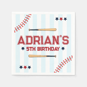Baseball birthday boy  napkin