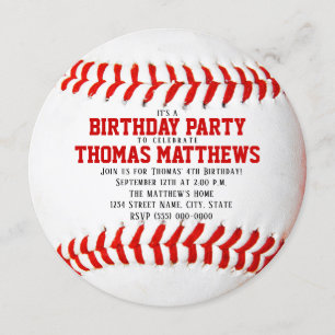 Baseball Birthday Invitation