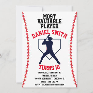 Baseball Birthday Invitation
