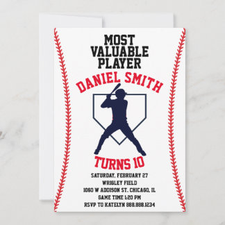 Baseball Birthday Invitation