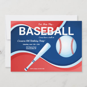 Baseball Birthday Invitation