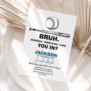 Baseball birthday Invitation - Any age