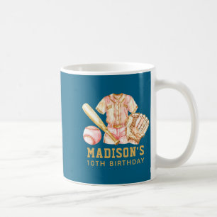 Baseball Birthday Luxury Rose Gold Illustration Coffee Mug