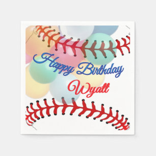 Baseball Birthday Napkin
