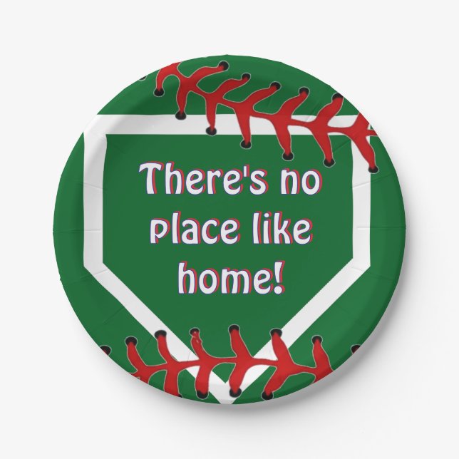 Baseball Birthday  Paper Plate (Front)