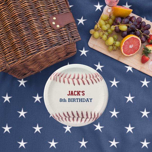Baseball Birthday Paper Plate (Creator Uploaded)